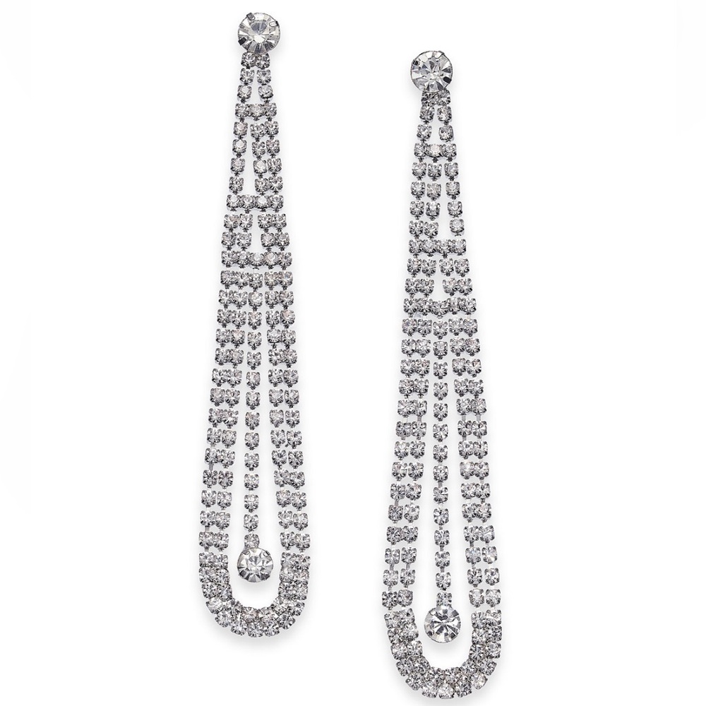 NWT I.N.C. International Concepts
Silver-Tone Crystal Pendulum Drop
Earrings.